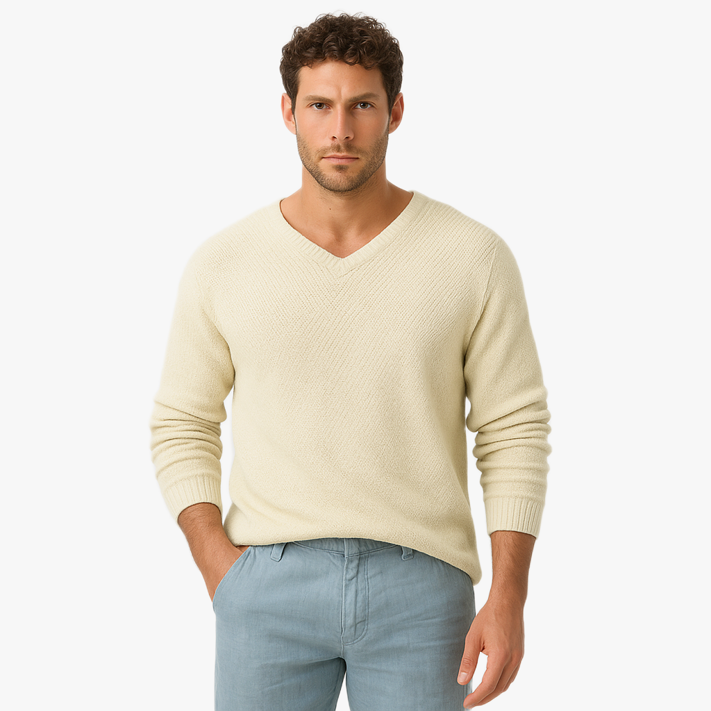 Klassischer Warmer Herren Pullover für Herbst