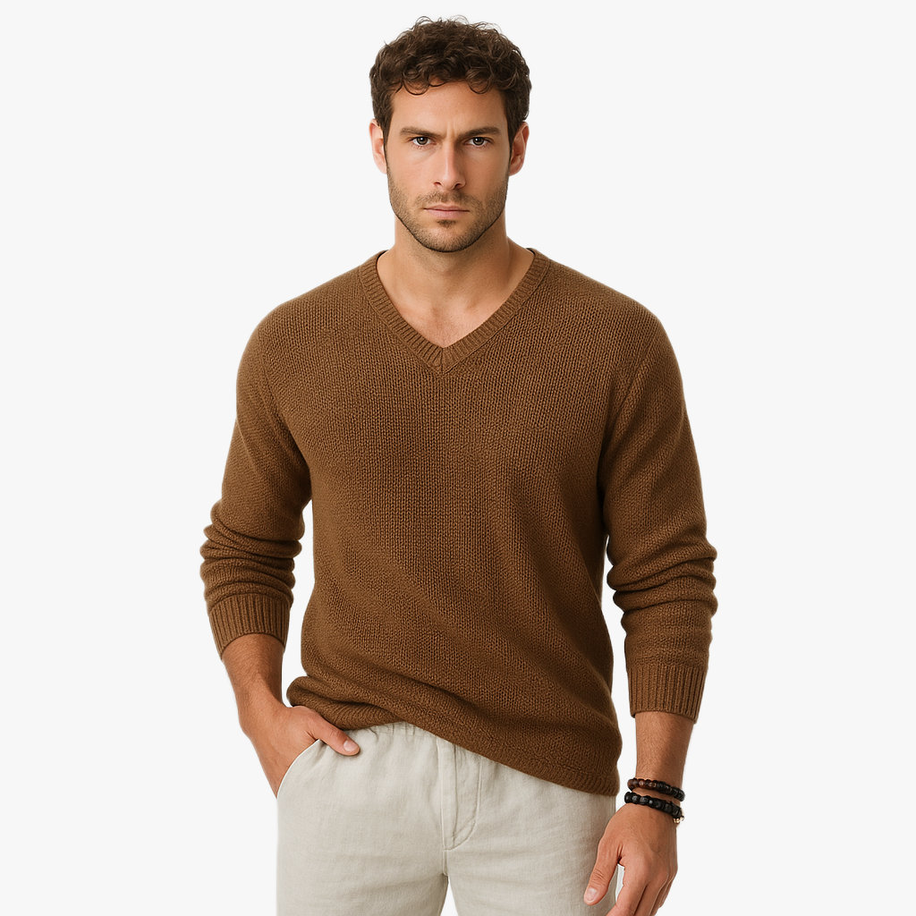 Klassischer Warmer Herren Pullover für Herbst