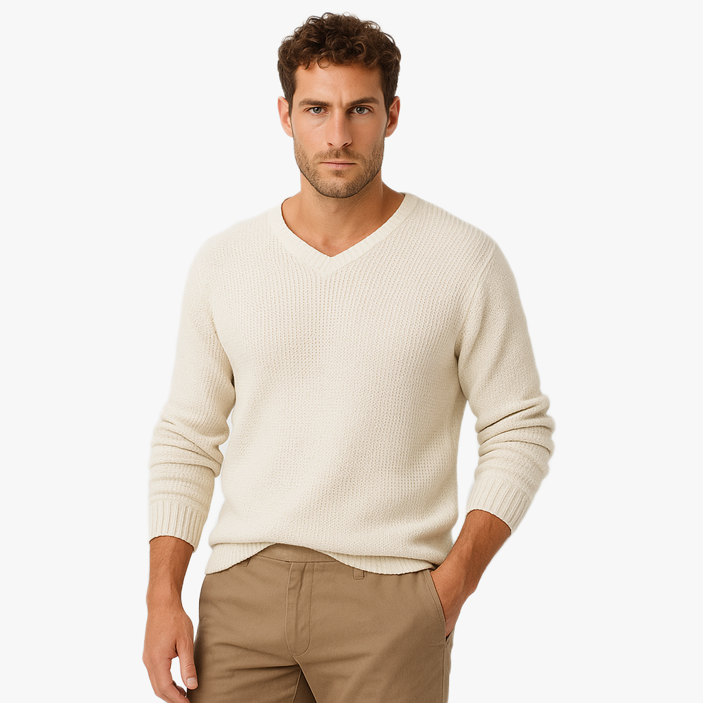 Klassischer Warmer Herren Pullover für Herbst