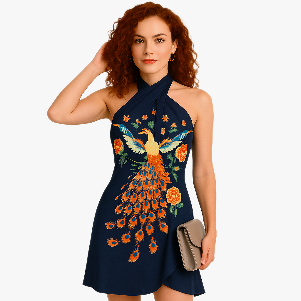 Schlichtes Sommerkleid für Damen elegant