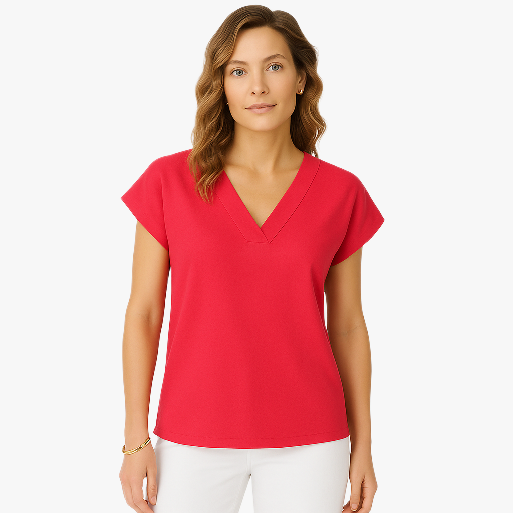 Elegantes ärmelloses V-Ausschnitt Oberteil