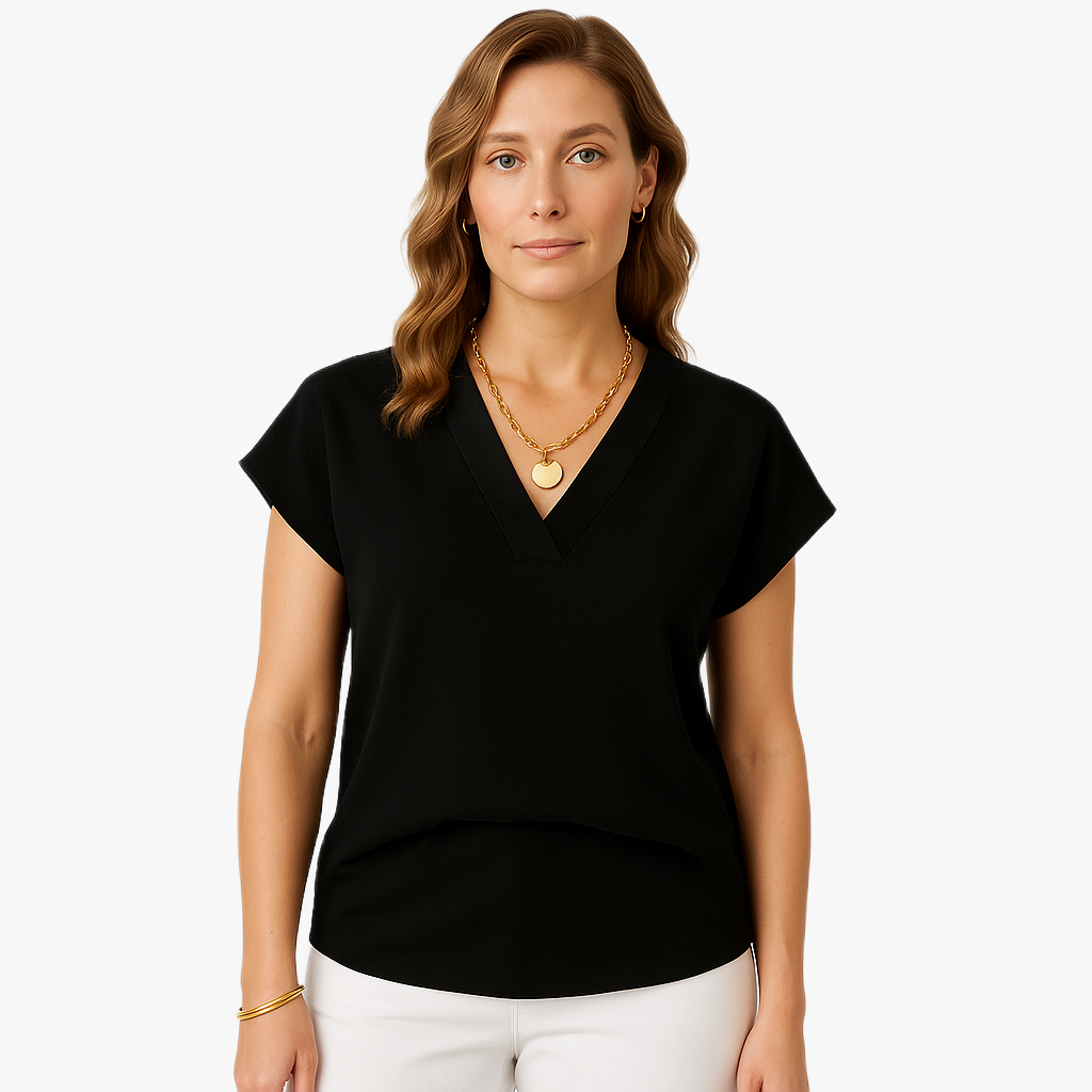 Elegantes ärmelloses V-Ausschnitt Oberteil