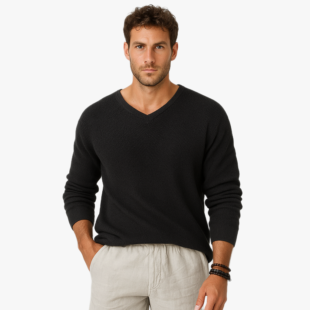 Klassischer Warmer Herren Pullover für Herbst